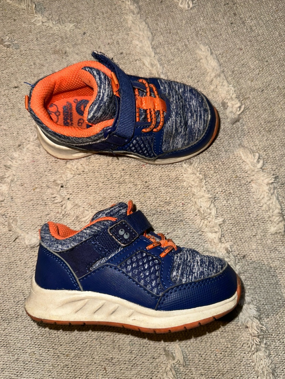 Toddler Size 6 Surprize by Stride Rite Memory Foam Blue and Orange Sneakers